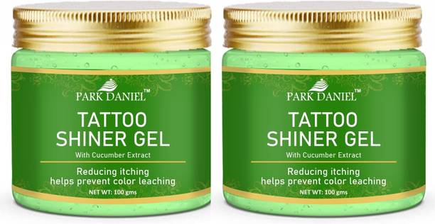 PARK DANIEL Tattoo Shiner Gel with Cucumber Extract Sooths Skin Pack 2 of 100 G