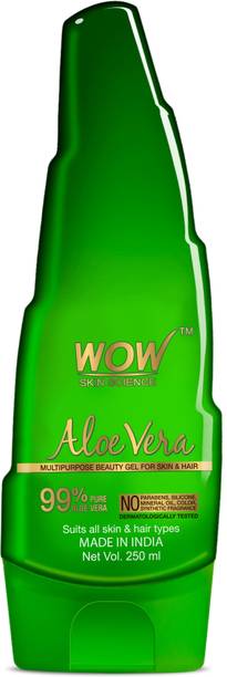 WOW SKIN SCIENCE 99% Pure Aloe Vera Gel - Ultimate for Skin and Hair - No Parabens, Silicones, Mineral Oil, Color, Synthetic Fragrance - 250 mL