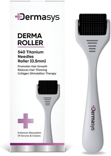Dermasys Derma Roller for Hair Growth 0.5mm with 540 Titanium Needles for Men & Women