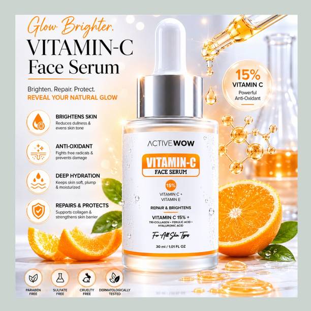 Active Wow Vitamin C Moisturizing Face Serum for Smooth Soft and Fresh Skin