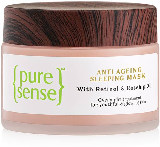 PureSense Anti Ageing Sleeping Mask with Retinol & Rosehip Oil Face Moisturiser for Women