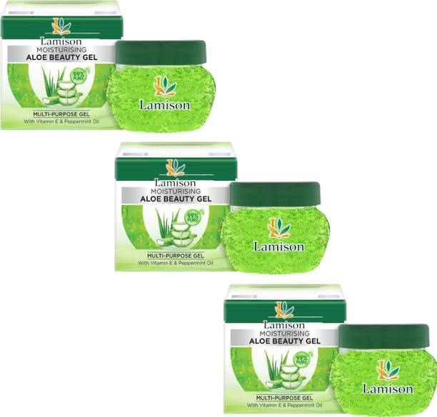 LAMISON Nature's Herbal Aloe Vera Gel – Deep Hydration & Skin Repair Pack of 3