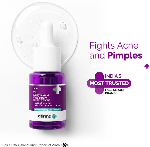 The Derma Co 2% Salicylic Acid Serum with Witch Hazel & Willow Bark for Active Acne