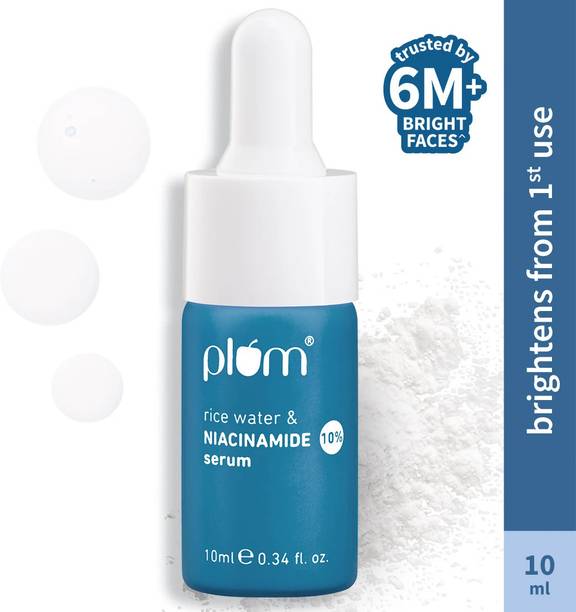 Plum 10% Niacinamide Brightening Face Serum with Rice Water|Brightens Skin from 1st Use|For All Skin Types