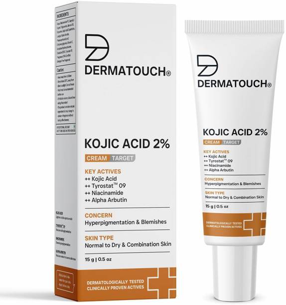 Dermatouch Kojic Acid 2% Cream | For Pigmentation & Dark Spot Reduction | Suitable For All Skin Types | 15 G