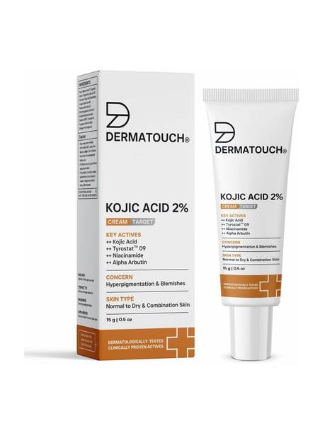 Dermatouch Kojic Acid 2% Cream | For Pigmentation & Dark Spot Reduction | Suitable For All Skin Types | 15 G