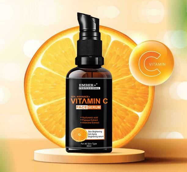 Ember +Professional 10%Vitamin C Face Serum With Hyaluronic Acid for Glowing&Brightening Skin
