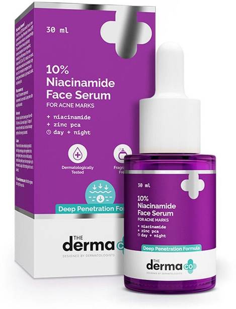 The Derma Co 10% Niacinamide Face Serum with 2% Zinc Fades Acne Marks | Fights Acne | Controls Oil Production | Reduces Dark Spots|