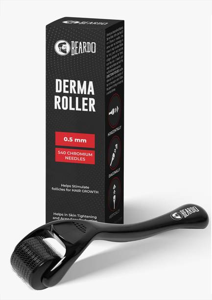 BEARDO Derma Roller for Hair Growth | 540 Chromium Needles|0.5 mm|Dermaroller Hair Fall