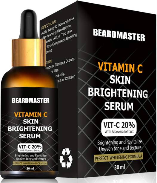 BEARDMASTER Vitamin C Serum for face Whitening, Pigmentation, Glowing, Oily Skin, Acne Scars, Brightening, Fairness, Anti-Aging Skin Repair with Hyaluronic Acid