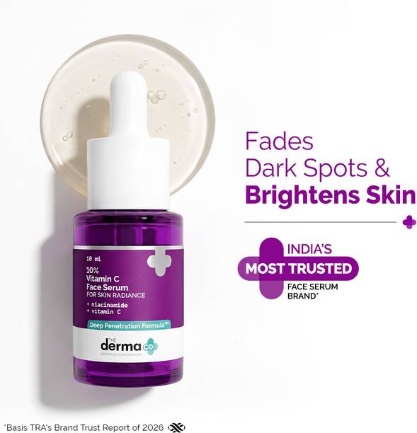 The Derma Co 10% Vitamin C Face Serum for Radiant Skin with 5% Niacinamide & Hyaluronic Acid
