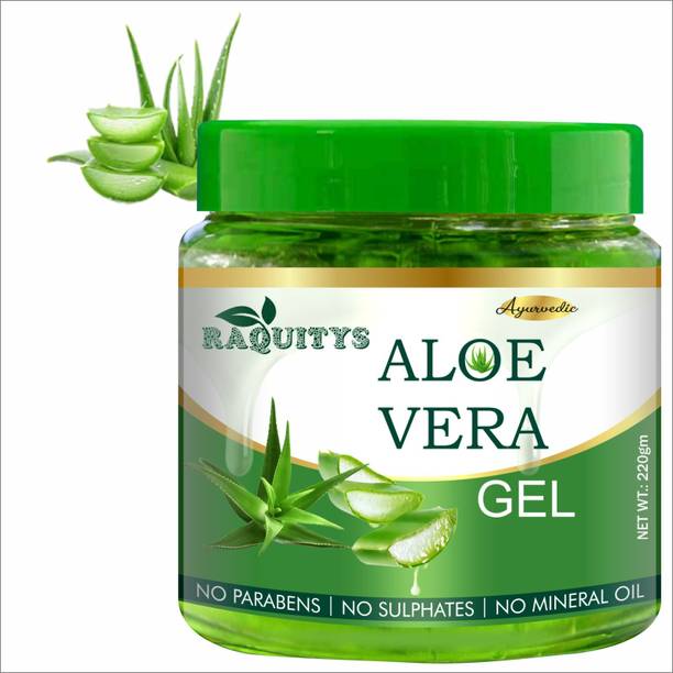 RAQUITYS Aloe Vera Gel For Skin Acne, Scars, Dark spots Face & Hair Care (150GM) SET2