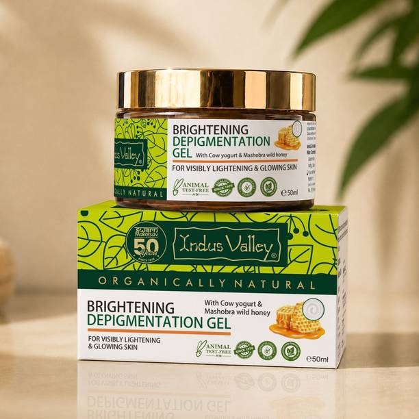 Indus Valley Brightening Depigmentation Gel with Cow Yogurt & Honey for Moisturize Skin Care