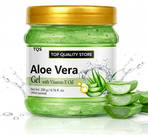 Top Quality Store Aloe Vera Skin Gel with Vitamin E | Deep Hydration Cooling & Soothing Gel for Dry Skin Face Care and Hair Care