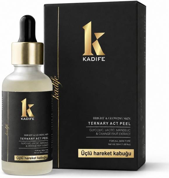 KADIFE AHA BHA Face Peel Serum with Glycolic Lactic Mandelic Acid for Glowing Skin