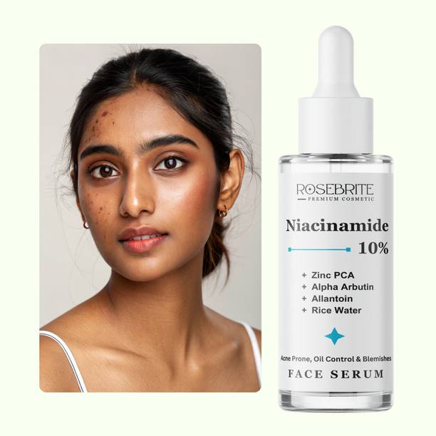 RoseBrite Brightening Niacinamide Face Serum with Zinc PCA & Alpha Arbutin – Controls Sebum, Shrinks Pores & Lightens Dark Spots