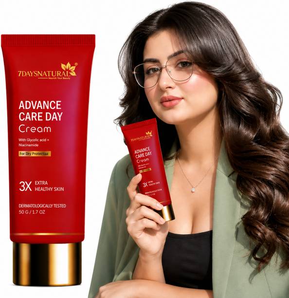7days natural Advance Care Day Cream With Glycolic Acid Niacinamide For Day Protection 3X Extra Healthy Skin