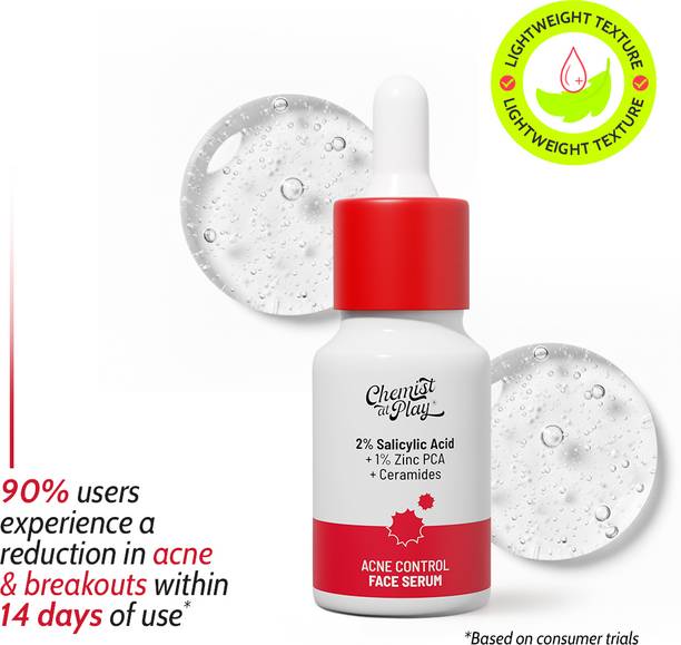 Chemist at Play 2% Salicylic Acid Face Serum - Treats Acne, Fades Acne Mark, Controls Excess Oil
