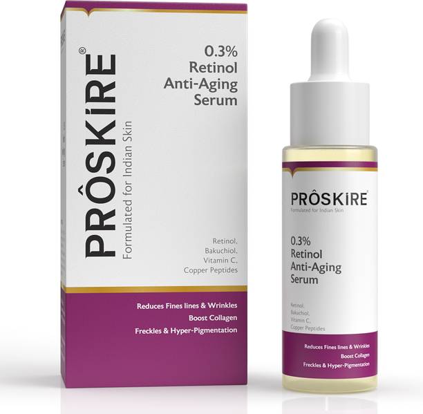 Proskire 0.3% Retinol Face Serum for Anti-Aging, Fine Lines, Wrinkles & Youthful Skin