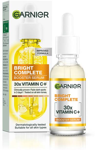 GARNIER Bright Complete 30X Vitamin C Face Serum, Glows Skin & Reduces spots, Unisex