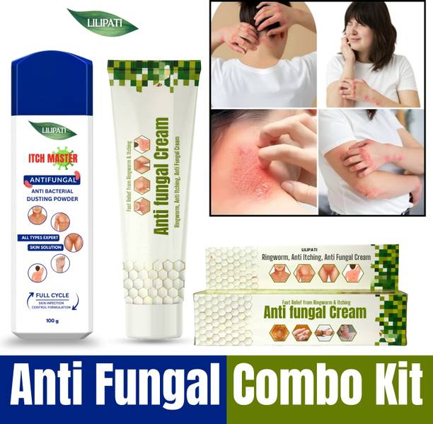 LILIPATI powder for summer + antifungal cream combo kit for hot weather freshness, sweat care and comfort