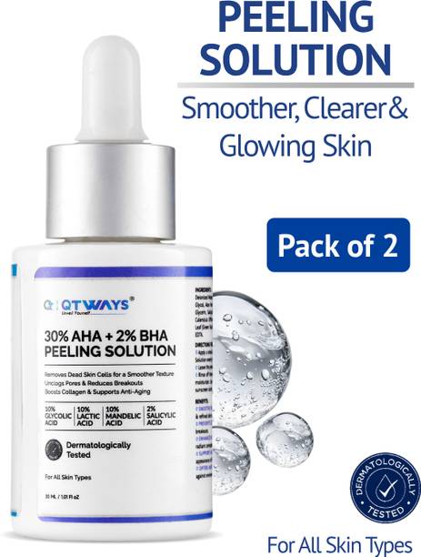 QTWAYS Pack of 2 30% AHA + 2% BHA PEELING SOLUTION