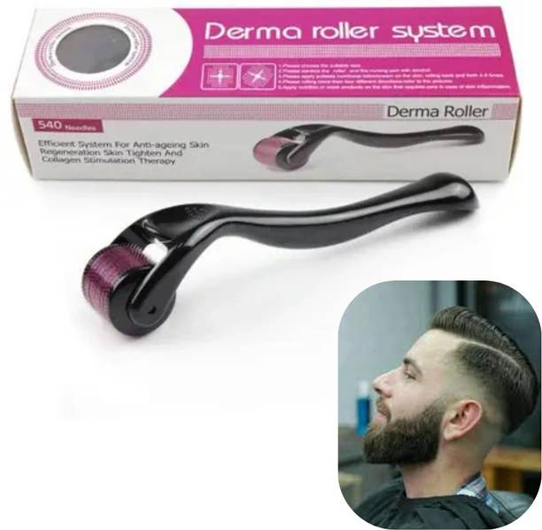 yim~mi Derma Roller for men Beard growth 0.5mm 540 Titanium Micro Needle activator