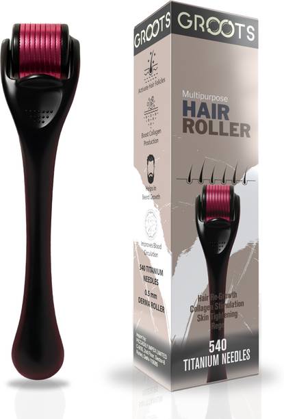 Groots Derma Roller 1.5 mm For Hair Growth 540 Titanium Needles Face and Beard