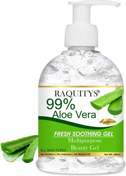 RAQUITYS Aloe Vera Moisturizing Massage Gel 300gm Pack of 1 (300 g)