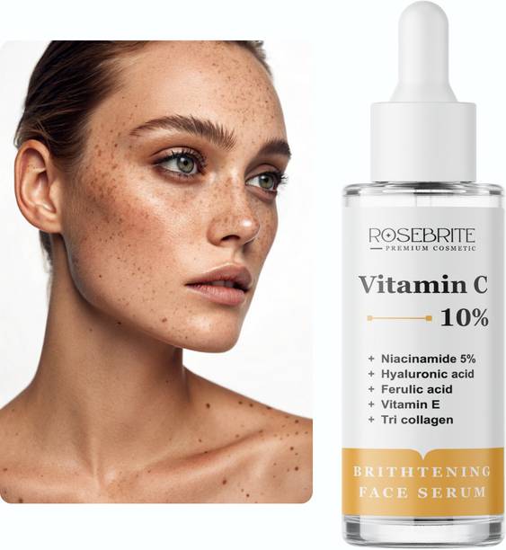 RoseBrite Vitamin C Niacinamide Hyaluronic Acid Face Serum for Dark Spot Reduction, Bright Skin & Daily Smooth Hydrated Skin
