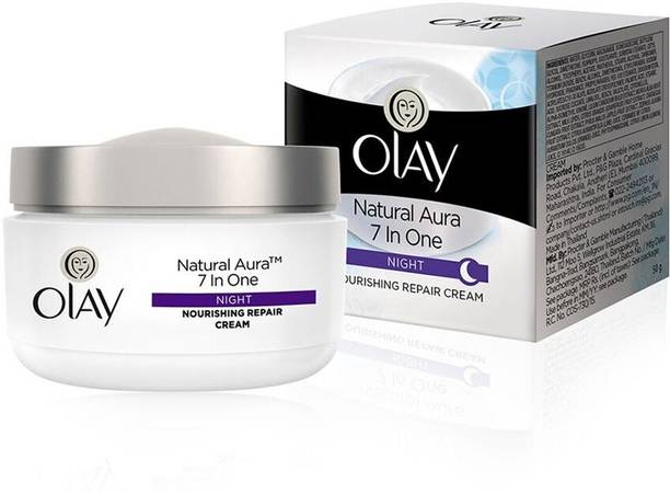 OLAY Natural White Night Cream with Vitamin B3, Pro B5, E