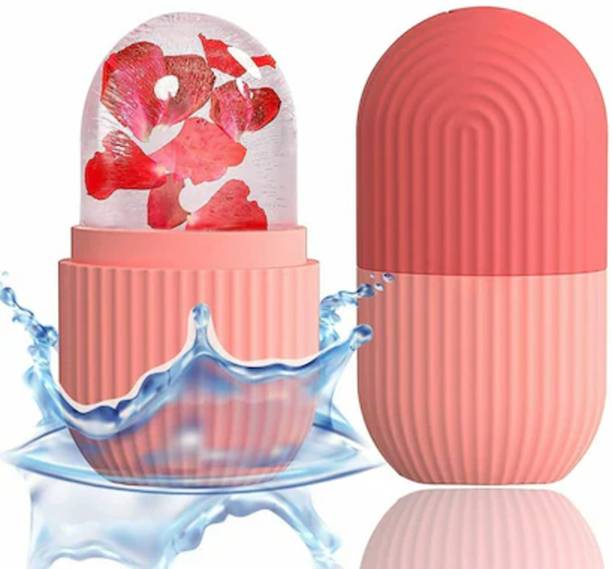 Groots Ice Roller for Face & Eye Reusable Face Rollers Facial Roller Massager Silicone Ice Cube Massager for Brightening Skin Removing Puffiness Skin Massager Massager