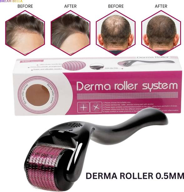 DREAM BELLA Derma Roller 0.5mm For Hair Regrowth Enhances Hair Volume And Shine