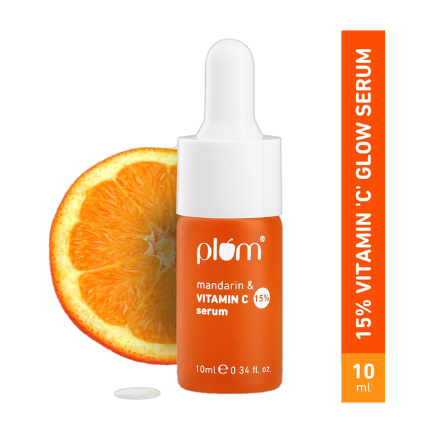 Plum 15% Vitamin C Glow Boost & Dark Spot Fading Serum|Visibly Glowing Skin in 2 weeks|All Skin Types