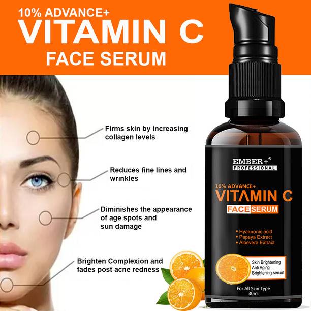 Ember +Professional 10% Vitamin C Face Serum-Brightens & Reduces Dark Spots