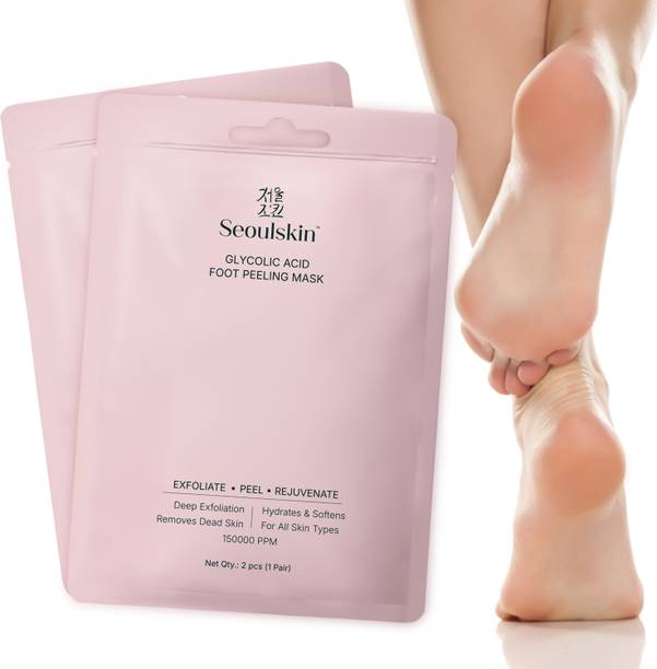 Seoulskin Glycolic Acid Foot Peeling Mask | Deep Exfoliation, Hydration & Softening | 2 Pair