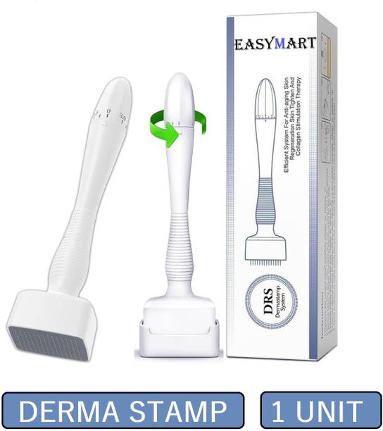 Easymart Derma Stamp Adjustable 0~3mm 100 Microneedles- for Hair, Beard growth, Skin care