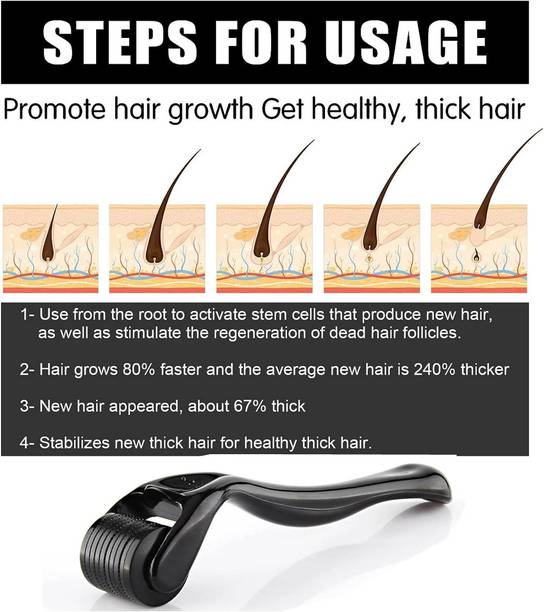 Ramya beauty care Hair Matters Derma roller 0.5mm for hair & beard growth| 0.5 mm 540micro needles