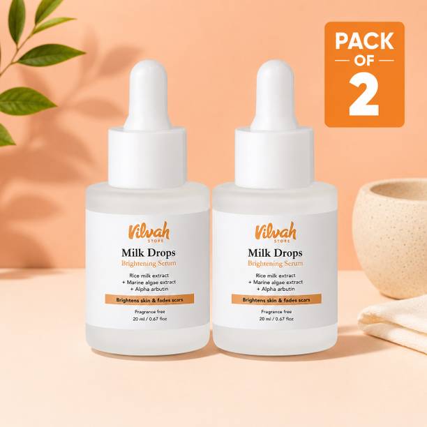 CEVLON Milk Drops Skin Brightening Serum Combo | Pack of 2 (20ml Each)