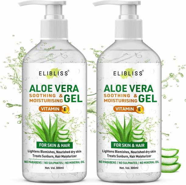 ELIBLISS Aloe Vera Gel | 100% Pure Aloe Vera Gel for glowing Face, Skin & Hair
