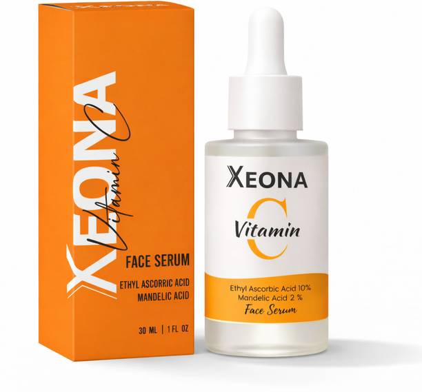 Xeona 10% Vitamin C Face Serum for Skin Brightening with 1 % Niacinemide, Mandelic Acid & Hyaluronic Acid | All Skin Type