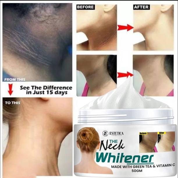 Estetica Estetica Neck Whitener Cream with Green Tea & Vitamin C for Dark Neck & Underarm Brightening