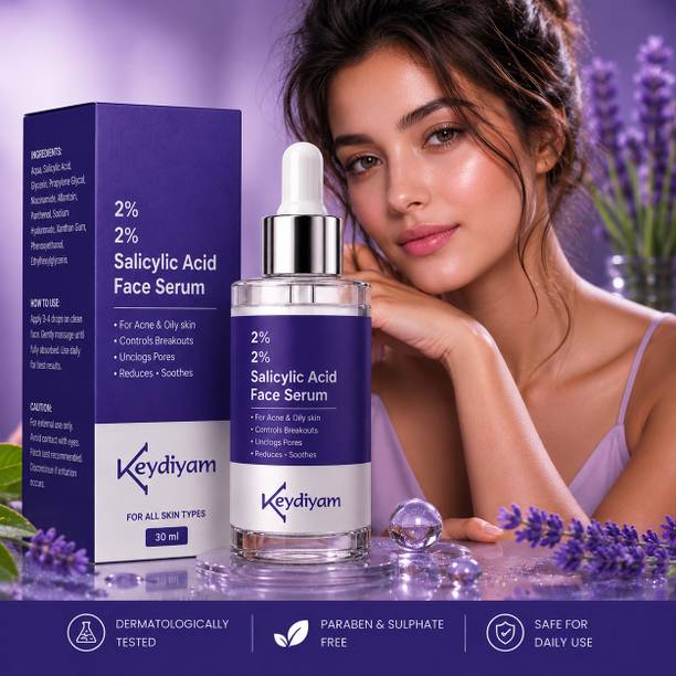 keydiyam 2% Salicylic Acid Face Serum for Active Acne Control for Oily Acne Skin