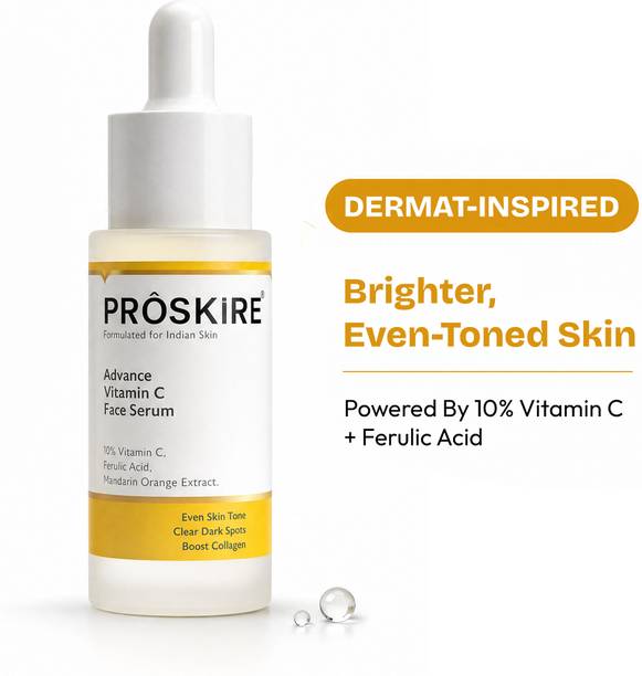 Proskire Advance Vitamin C Face Serum for Dark Spots, Pigmentation, Glow & Clear Skin