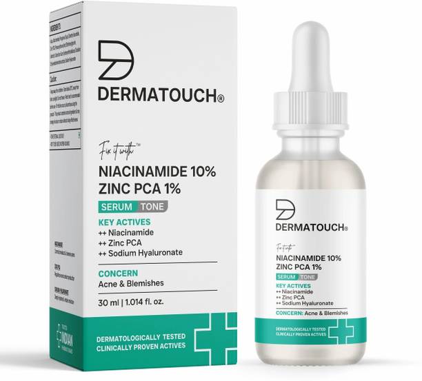 Dermatouch 10% Niacinamide Serum for Acne & Blemishes| Oil Balancing with Zinc PCA | For Acne Prone skin | 30ml