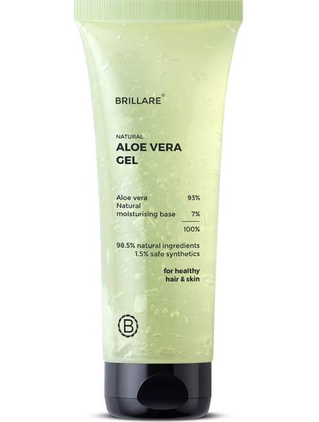 BRILLARE Natural Aloe Vera Gel for Skin & Hair | Hydrates & Smoothens | Pure Aloe Vera Gel
