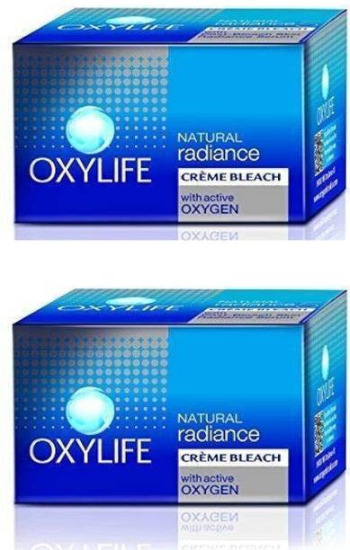 Oxylife Natural Radiance 5 Cream Bleach for Uneven Skin Tone & SunTan-27g pack of 2