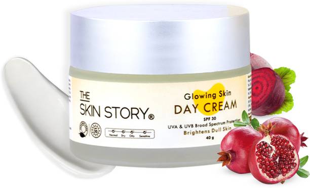The Skin Story Glowing Skin Day Cream with SPF 30 Nourish Brighten & Protect Dull Skin DailyUse