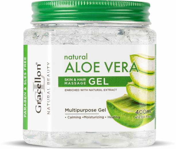 Gracellon Natural Aloe Vera Skin & Hair Massage Multipurpose Gel | Instant Moisturization
