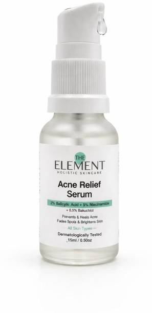 the element 2% Salicylic Acid Serum with 5% Niacinamide & 0.5% Bakuchiol | Acne Relief, Oil Control, Pore Minimizing, Anti Acne Face Serum for Oily Skin, Pimples & Acne Scars